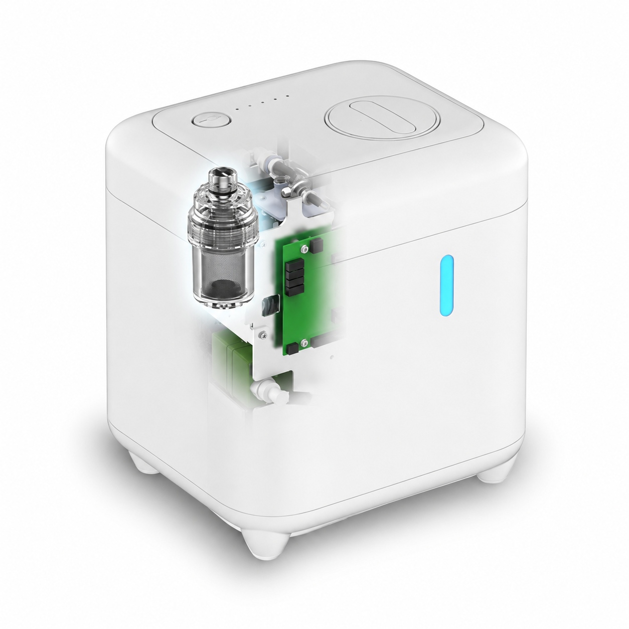 Hhuhu 500 BASE 氣水分離裝置的機身內部示意